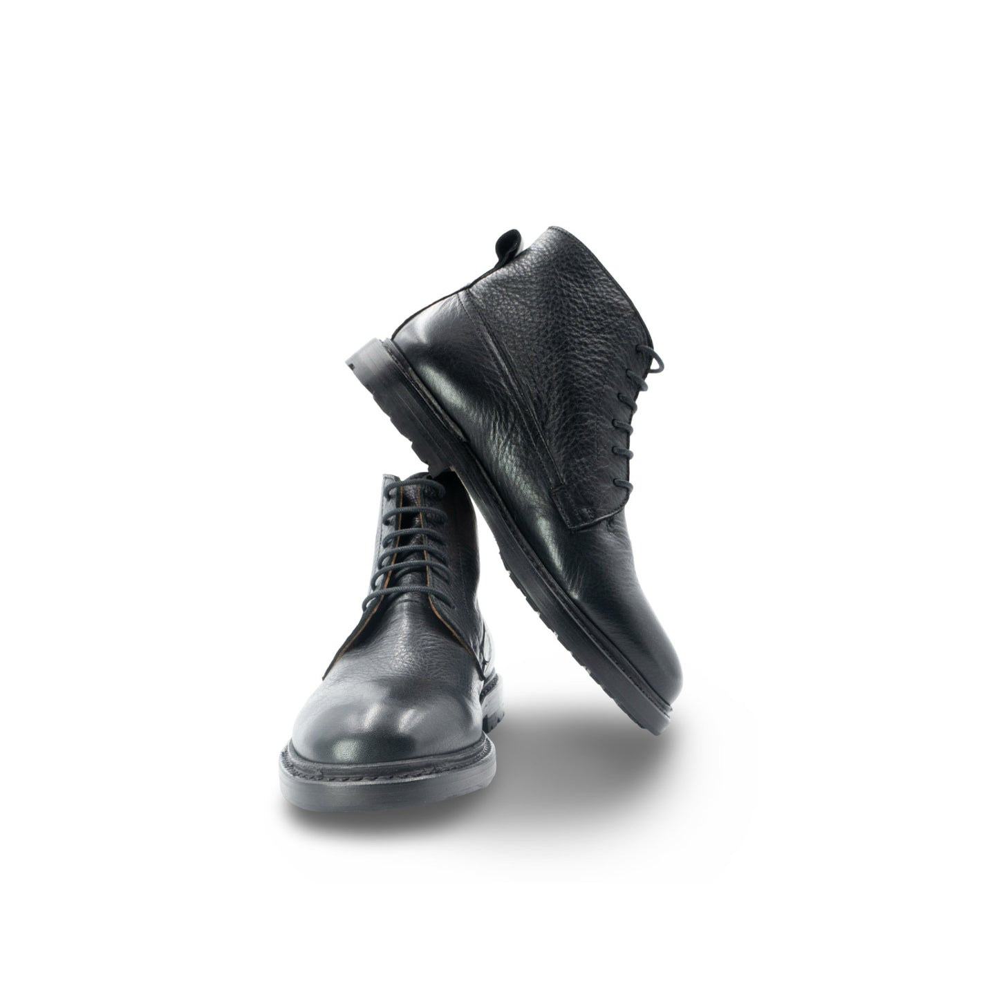 Chukka Boots - Black Grained Leather