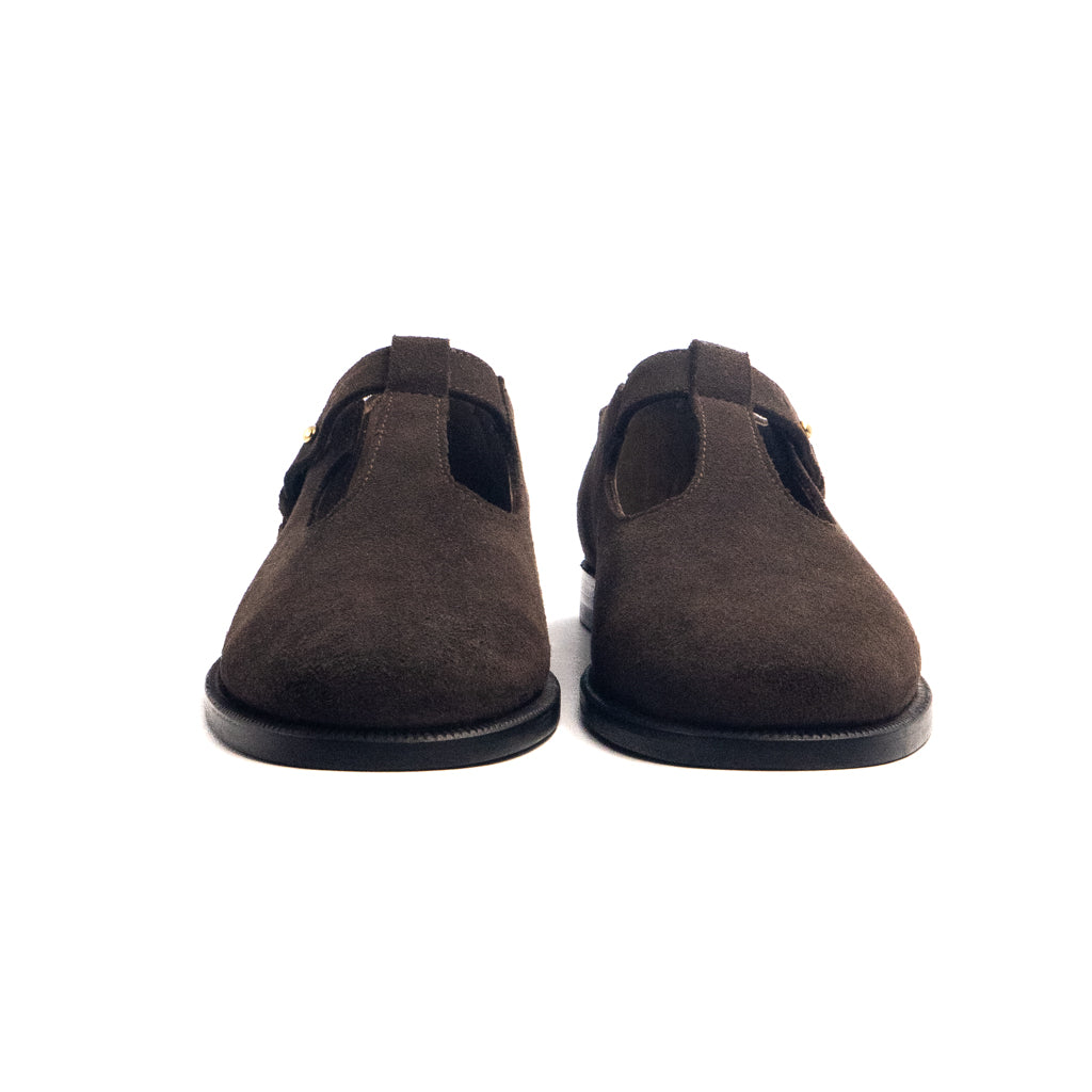 T-bar Loafers - Brown Suede